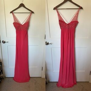 Pink beaded Cache Dress size 8